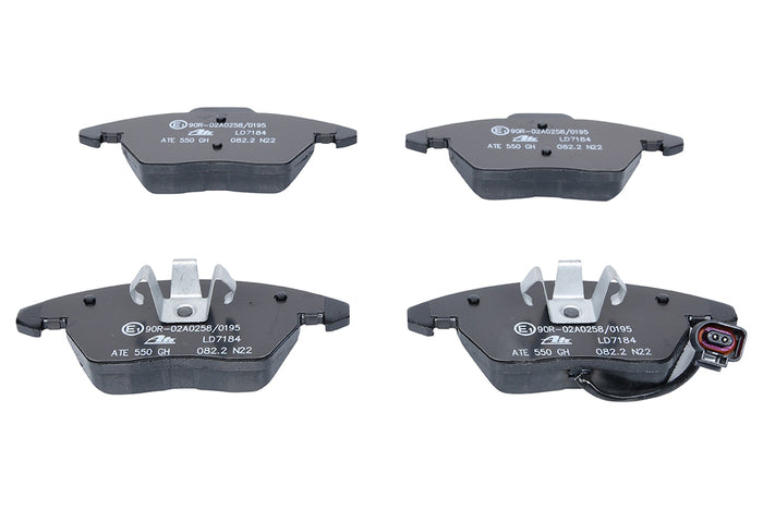 ATE Remblokkenset Vooras | Breedte 1: 155 mm, Hoogte 1: 66 mm, Breedte 2 [mm]: 156 mm, Hoogte 2: 71 mm,